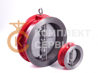 Клапан обратный двухстворчатый RUSHWORK 400 чугунный межфланцевый, PN16 фото