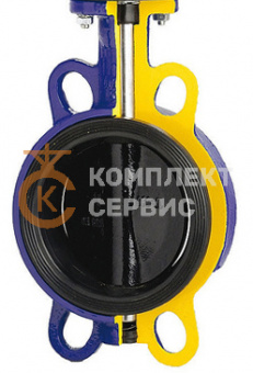 Затвор дисковый поворотный ZETKAMA 497B-XXX-CD6 чугунный межфланцевый PN16 с редуктором фото